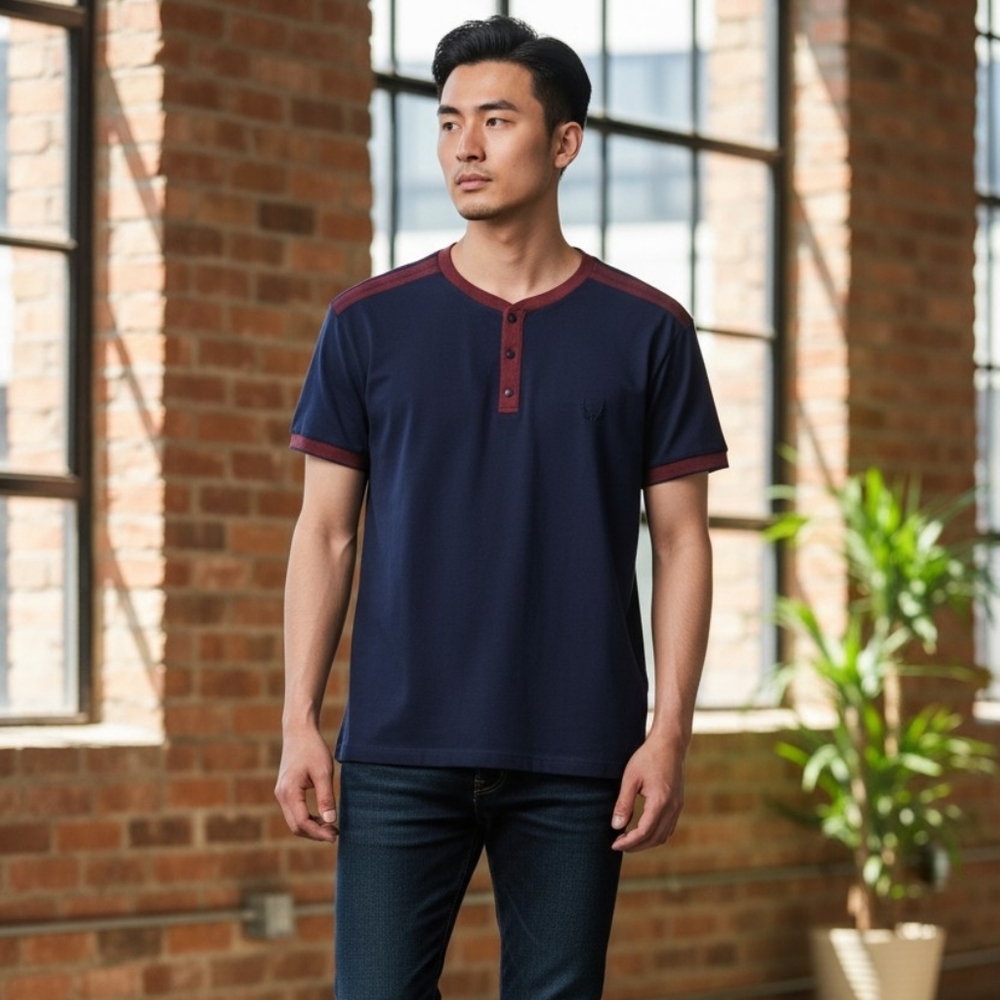 Nick Danger Navy and Red Short Sleeve Tee